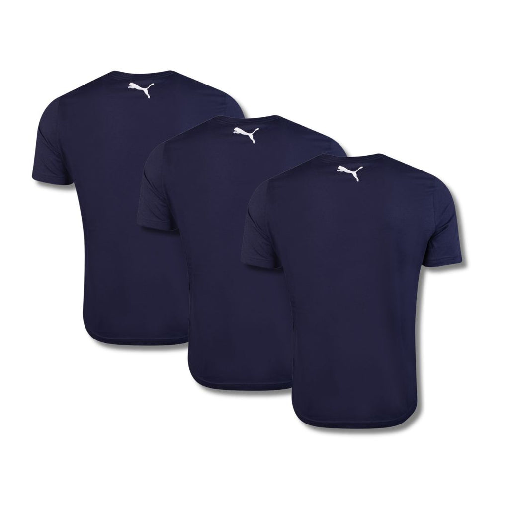 PUMA T-shirts 3-Pack Heren Donkerblauw