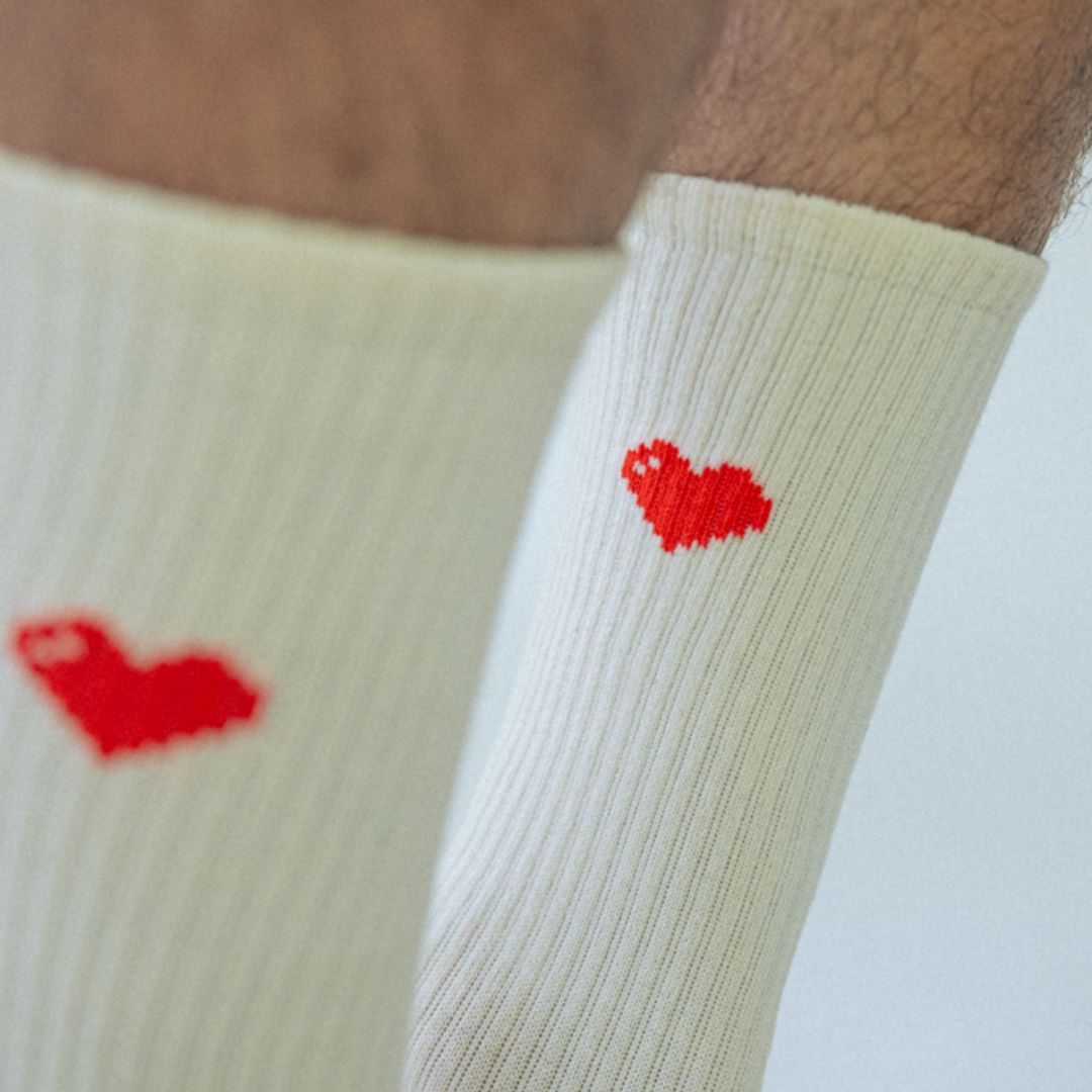 Alfredo Gonzales Chaussettes Coton Bio Sport Cœurs