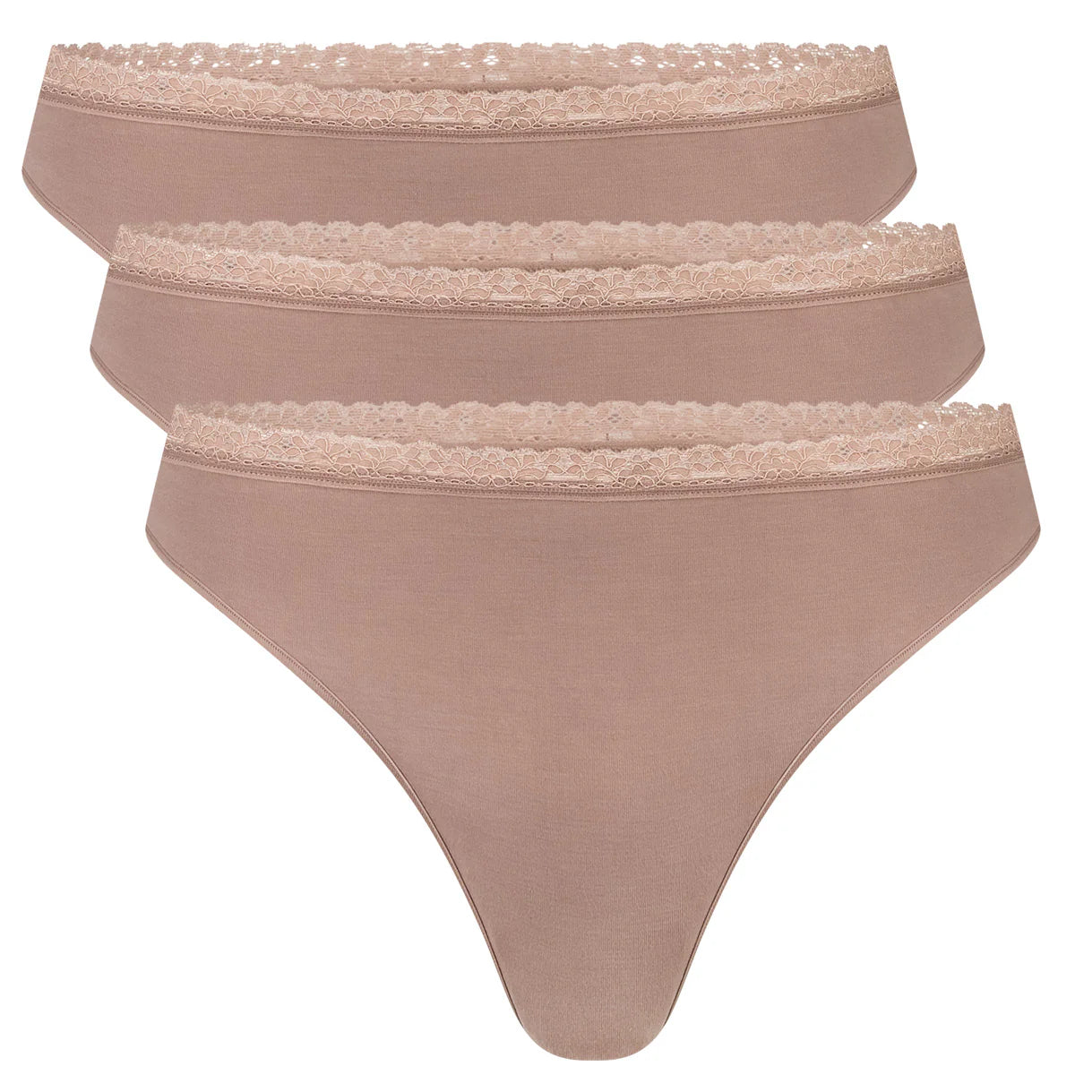 Bamboo Basics Bamboe String Dames Naadloos 3-Pack Amber