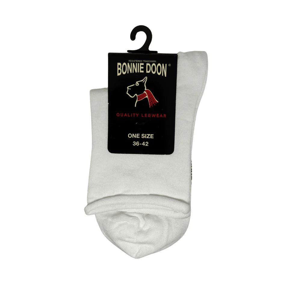 Bonnie Doon - Damessokken Opgerolde Boord Katoen