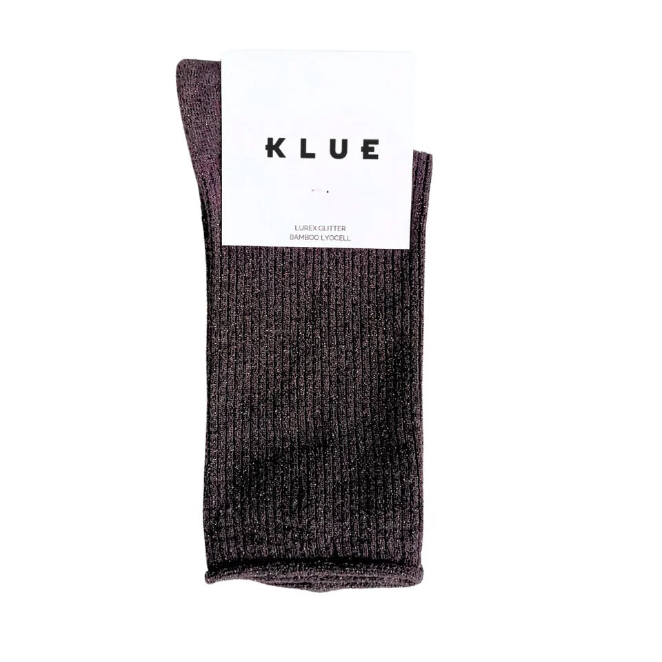 Klue Glittersokken Bamboe - Choco