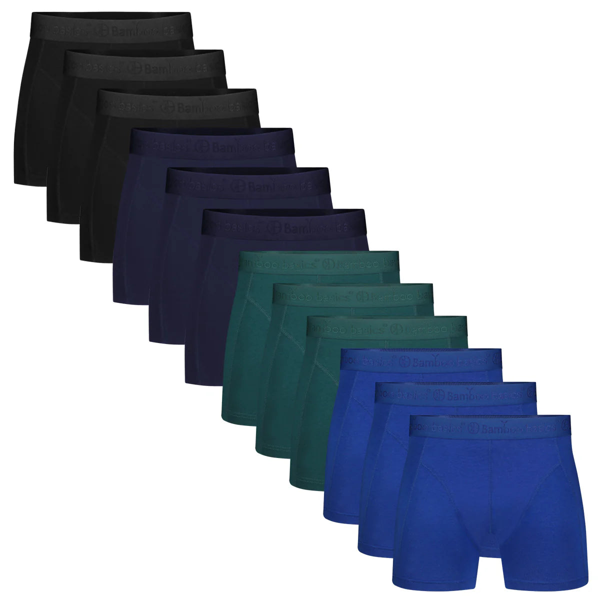 Bamboo Basics Lot de 12 boxers en bambou pour homme
