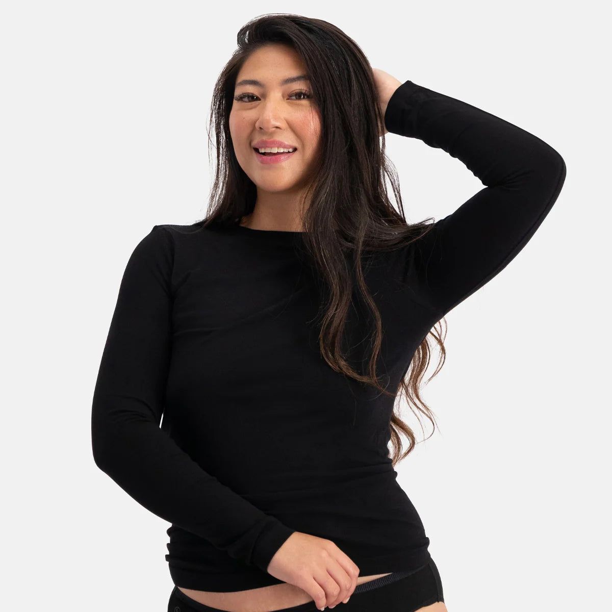 Bamboo Basics Merino Bamboe T-shirt Lange Mouwen Dames 1-Pack