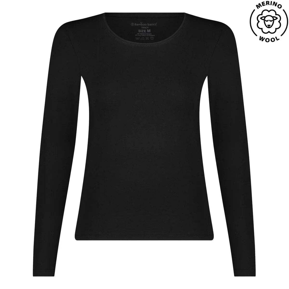Bamboo Basics Merino Bamboe T-shirt Lange Mouwen Dames 1-Pack