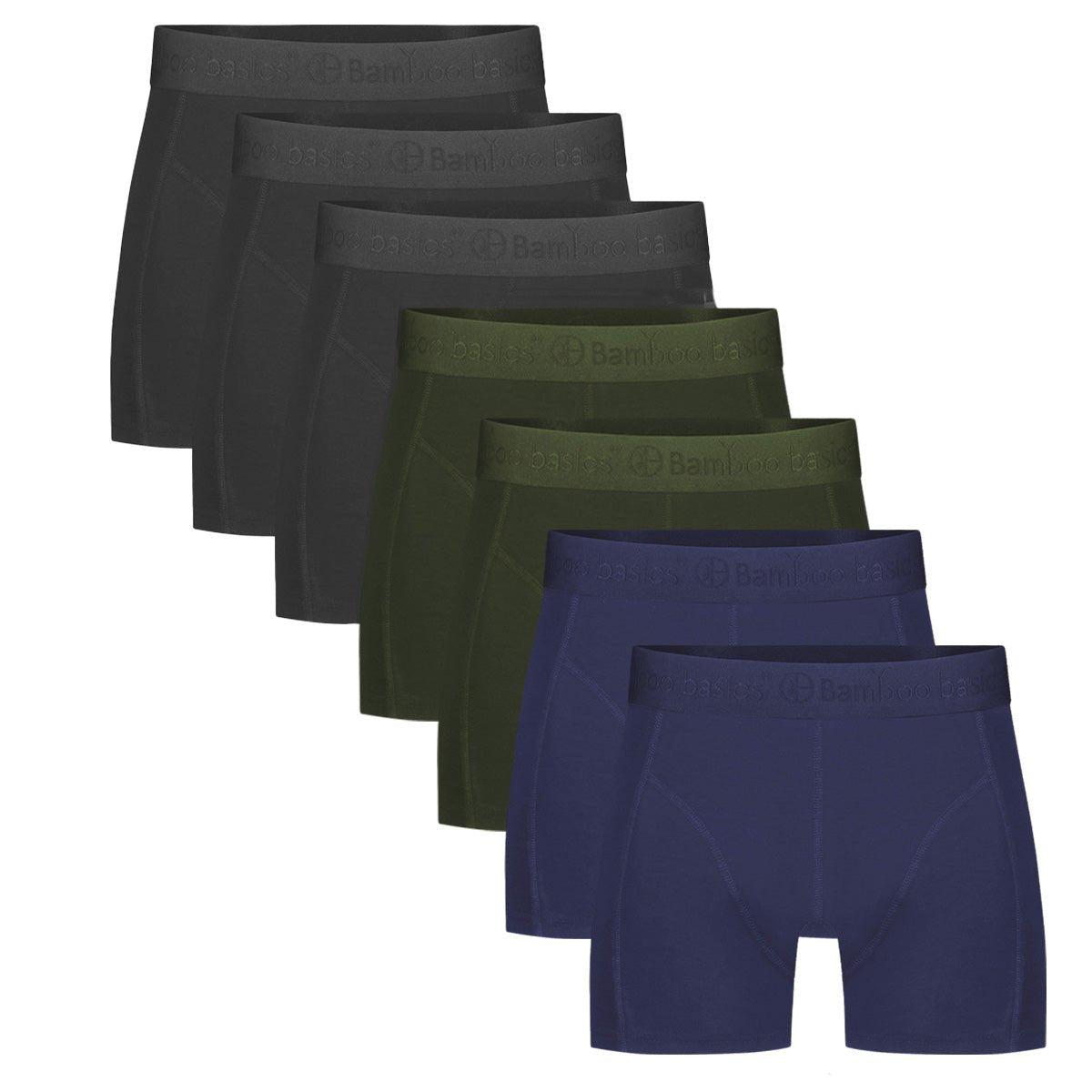 Bamboe boxershorts Rico 7 - pack heren | Bamboo Basics - Underwear - Bamboo Basics - underly