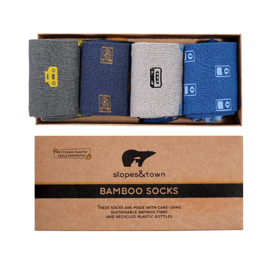 Bamboe sokken Giftbox Muziek Mix 4-Pack Slopes&Town kopen met ecocheques | ecochequesonline.be