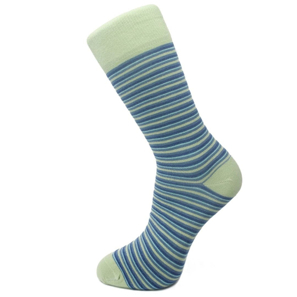 Bamboe sokken Slopes&Town - Lichtgroen en blauw gestreept kopen met ecocheques | ecochequesonline.be