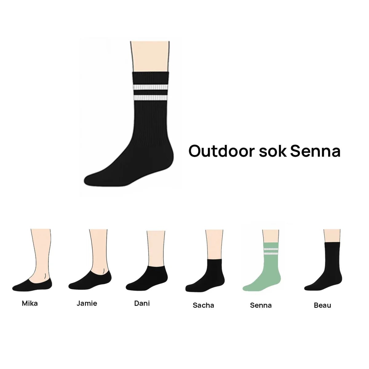 Bamboo Basics Bamboe Sportsokken 2-Pack Senna kopen met ecocheques | ecochequesonline.be