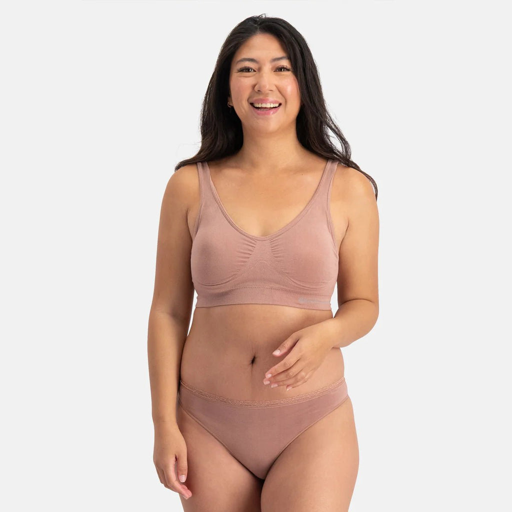 Bamboo Basics Bamboe String Dames Naadloos 3-Pack Amber kopen met ecocheques | ecochequesonline.be