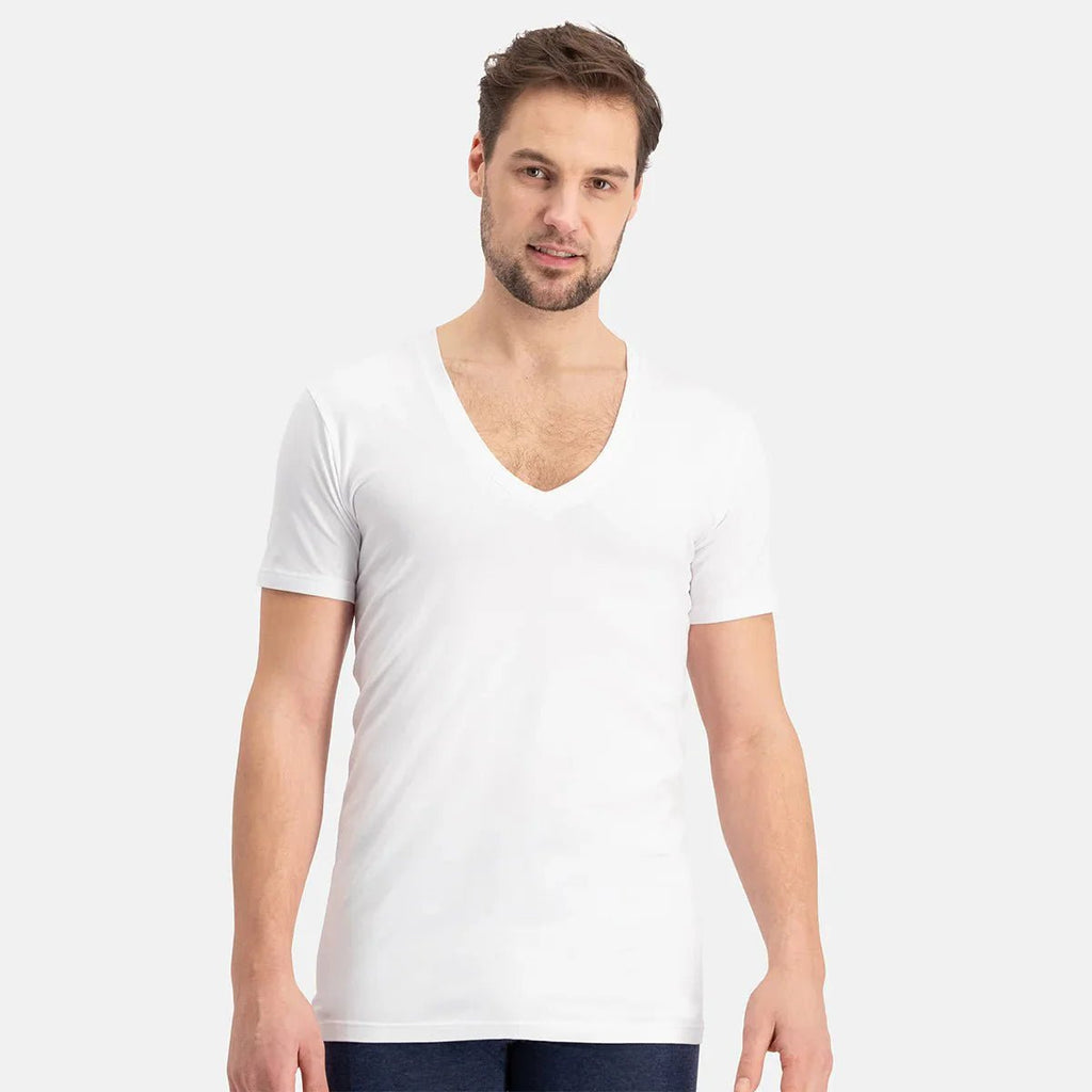 Bamboo Basics Bamboe T-Shirt Heren Diepe V-Hals 2-Pack Vigo kopen met ecocheques | ecochequesonline.be