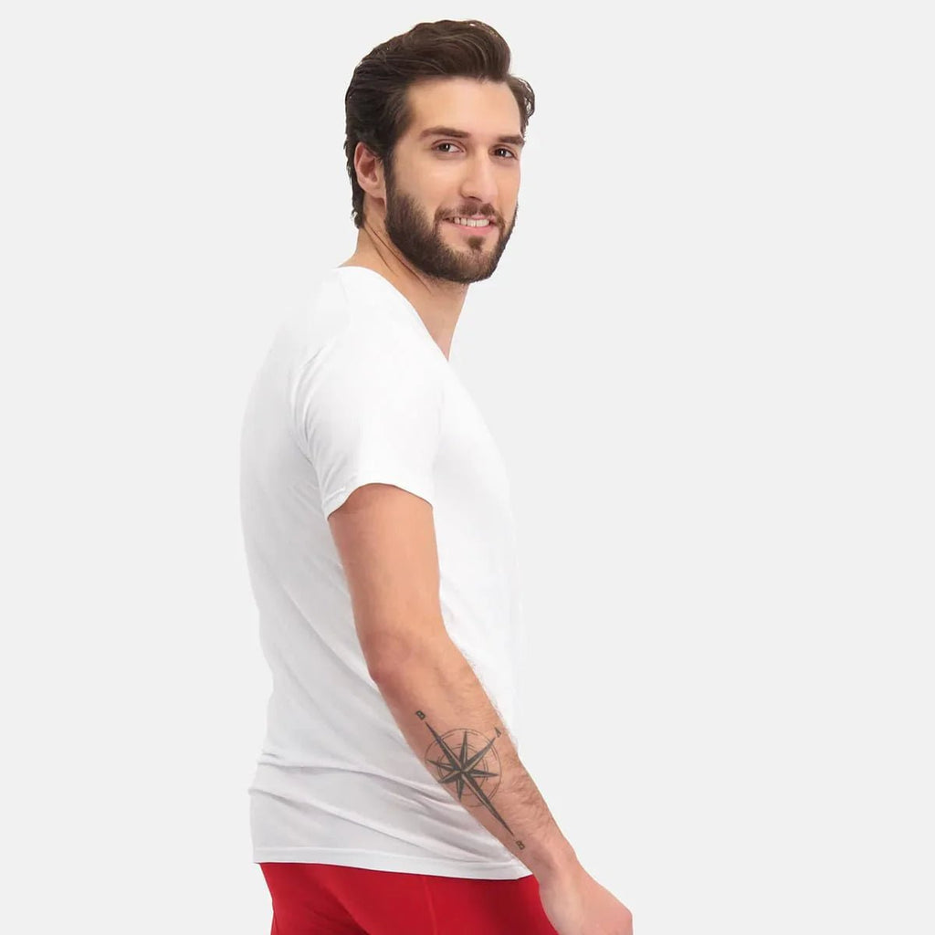 Bamboo Basics Bamboe T-Shirt Heren V-Hals 2-Pack Velo kopen met ecocheques | ecochequesonline.be
