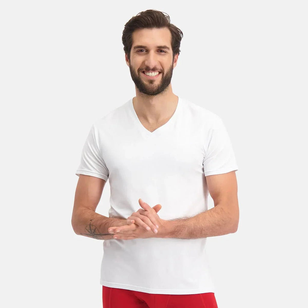Bamboo Basics Bamboe T-Shirt Heren V-Hals 2-Pack Velo kopen met ecocheques | ecochequesonline.be