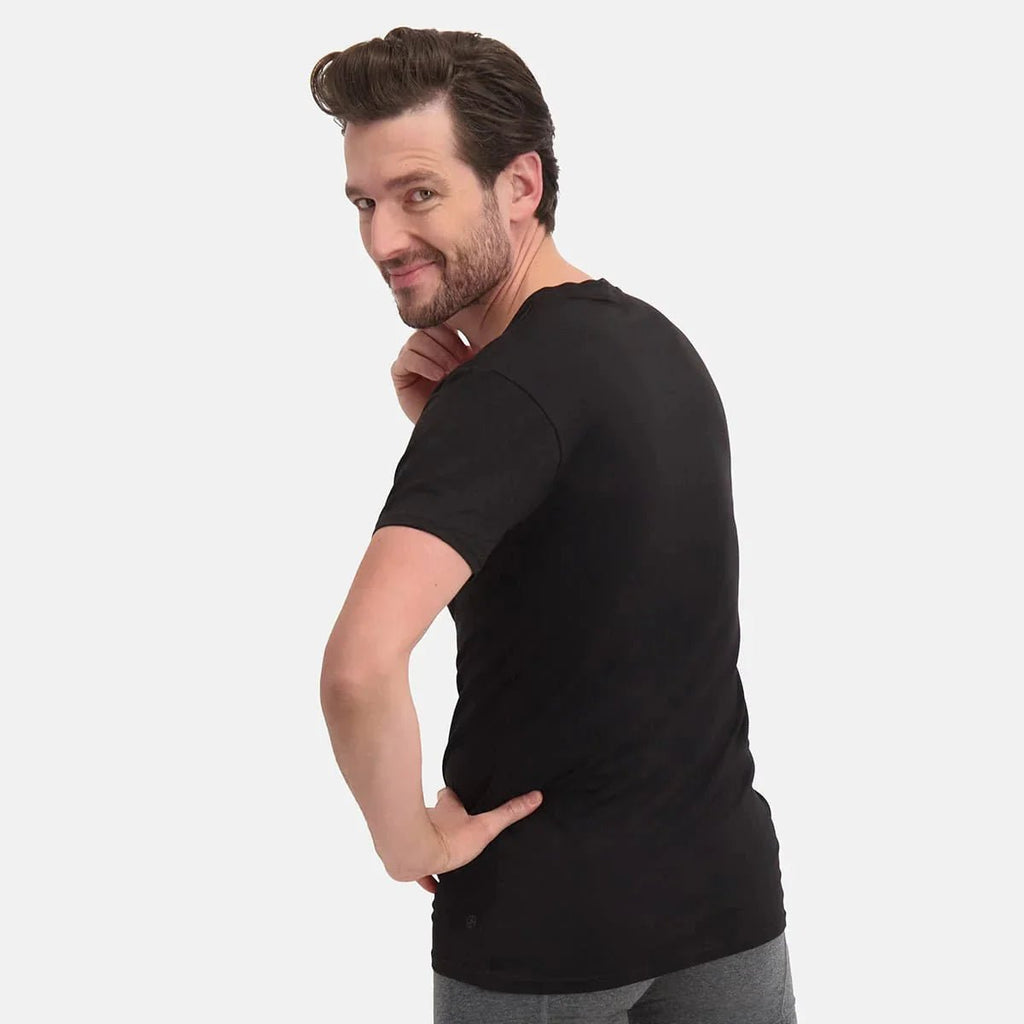 Bamboo Basics Bamboe T-Shirt Heren V-Hals 2-Pack Velo kopen met ecocheques | ecochequesonline.be