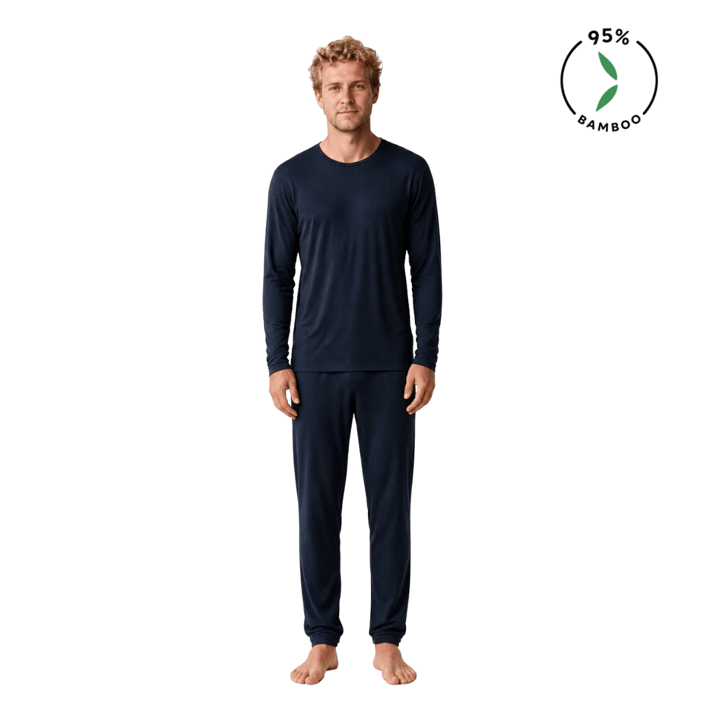 Bamboo Basics Zachte Bamboe Pyjama Heren Lange Mouw Nino kopen met ecocheques | ecochequesonline.be