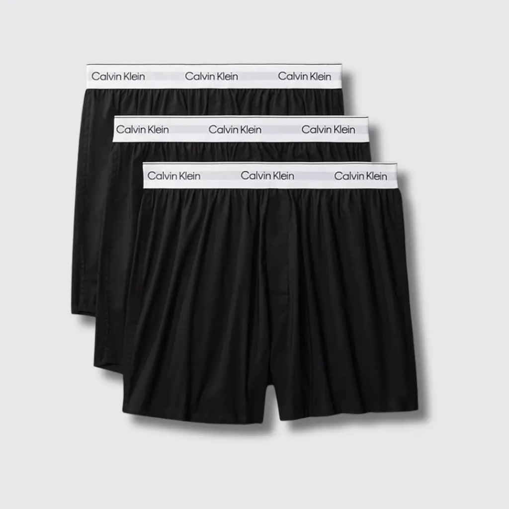 Calvin Klein 3-Pack Losse Boxershorts Zwart