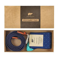 Giftbox Broeksriem & Bamboe sokken - Blauw kopen met ecocheques | ecochequesonline.be