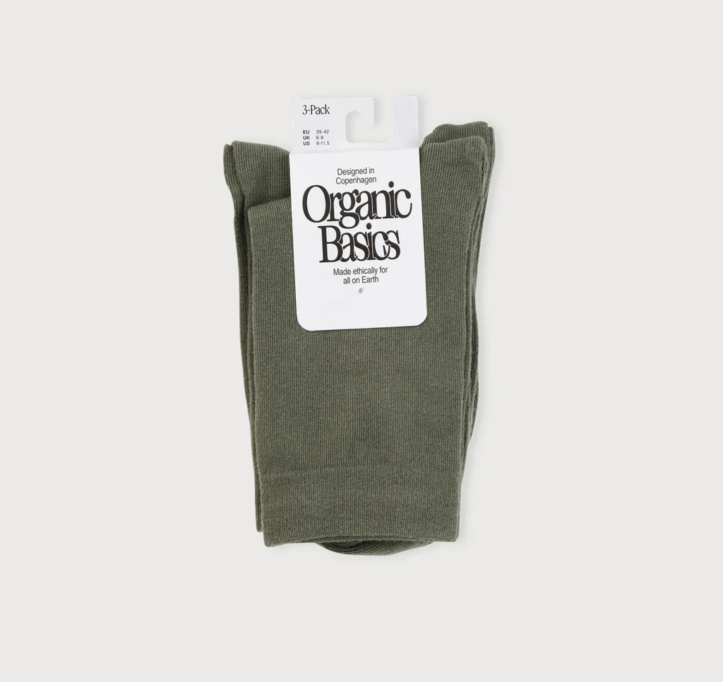 Katoenen Sokken - Core Crew Socks 3 - pack | Organic Basics - Socks - Organic Basics - underly
