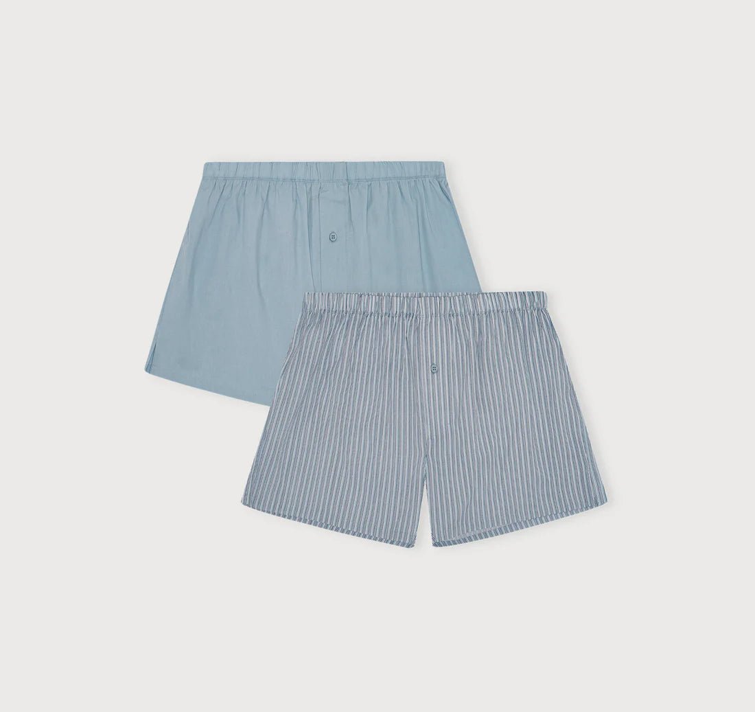 Organic Basics Boxershorts Heren 100% katoen 2-pack Blauw kopen met ecocheques | ecochequesonline.be