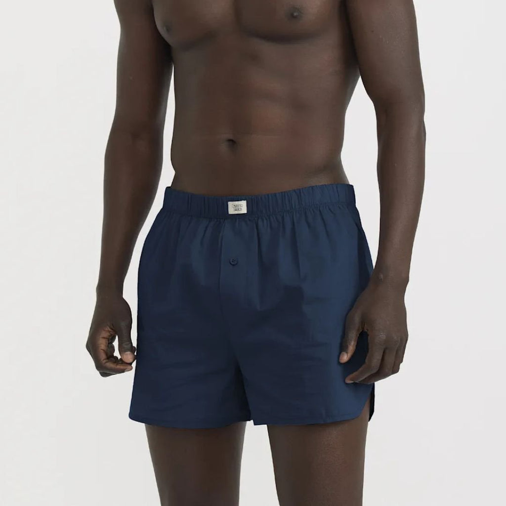 Organic Basics Boxershorts Heren 100% katoen 2-pack Blauw & Zwart kopen met ecocheques | ecochequesonline.be