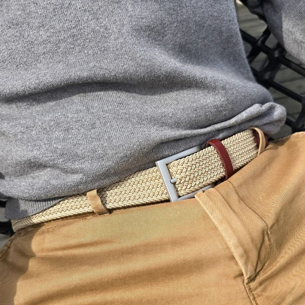 Stretch Broeksriem Beige John - Slopes&Town kopen met ecocheques | ecochequesonline.be